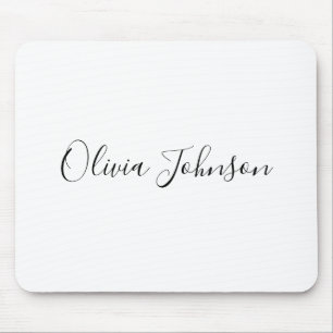 手書き名前をカスタムする白黒マウスパッド マウスパッド