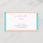 手書き名文字シンプルモダンの傾向の色 名刺 (裏面)