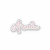 手書き名書道かわいいパーソナライズされた シール (正面)