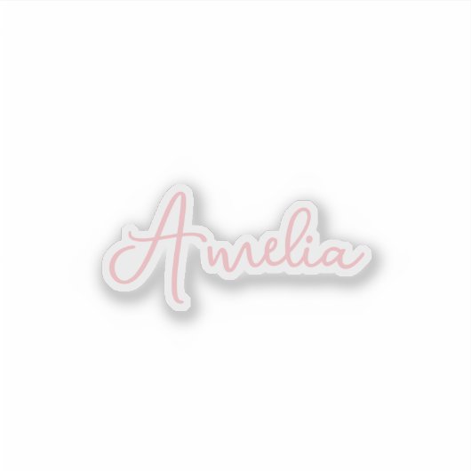 手書き名書道かわいいパーソナライズされた シール (正面)