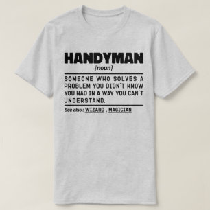 手書き名詞定義皮肉な作業者クールパパ Tシャツ