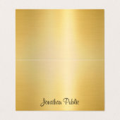 手書き名金ゴールドモダンプロフェッショナルエレガント 名刺 (外部フラット)