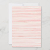 手書き名門私立校風のハートアーチ写真ブライダルシャワー 招待状 (裏面)