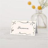 手書き四角形枠座席表 プレイスカード (正面)