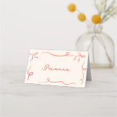 手書き四角形枠座席表 プレイスカード (正面)