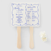 手書き四角形枠結婚式 プログラム ハンドファン (正面&裏面)