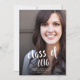 手書き型写真卒業招待状 招待状