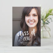 手書き型写真卒業招待状 招待状 (スタンド正面)