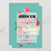 手書き埋め込み目的数々の招待状カード 招待状 (正面/裏面)