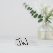 手書き大型モノグラム スキニー名刺 (スタンド正面)