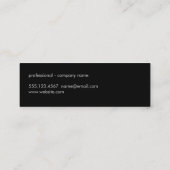 手書き大型モノグラム スキニー名刺 (裏面)