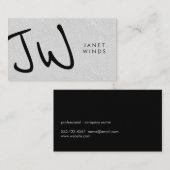 手書き大型モノグラム 名刺 (正面/裏面)