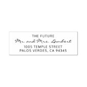 手書き夫妻の結婚差出人住所 セルフインキングスタンプ (デザイン)