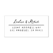 手書き夫婦の名前と住結婚所 セルフインキングスタンプ (デザイン)