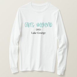 手書き女子たちの週末の場所と年 Tシャツ