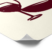 手書き婚約パーティ結婚のウェルカムサイン。 ポスター (角)