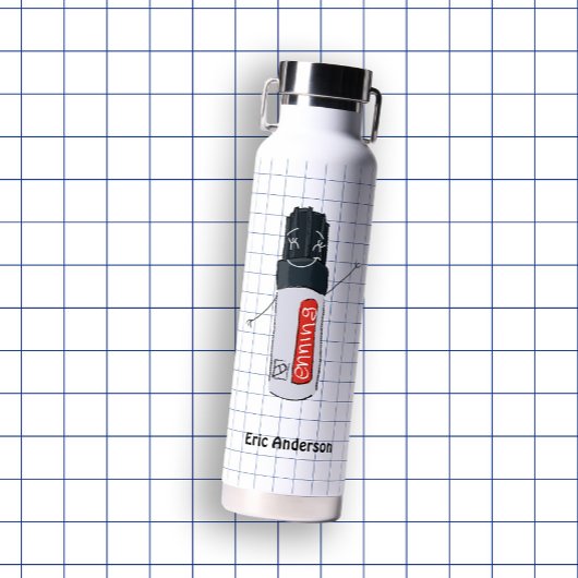 手書き学校用品マーカー ウォーターボトル