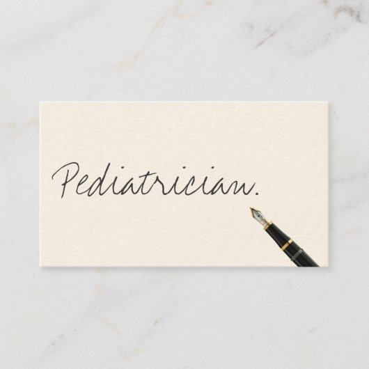 手書き小児科医名刺 名刺 (正面)