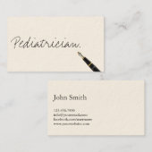 手書き小児科医名刺 名刺 (正面/裏面)