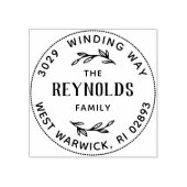 手書き小枝ヴィンテージ名住所 ラバースタンプ (インプリント)