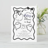 手書き幽霊誕生日パーティーの招待 招待状 (スタンド正面)