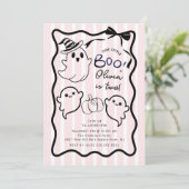 手書き幽霊誕生日パーティーの招待 招待状 (スタンド正面)