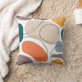 手書き幾何学的シームレスモダン抽象芸術マルチ クッション (ブランケット)