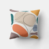 手書き幾何学的シームレスモダン抽象芸術マルチ クッション (裏面)