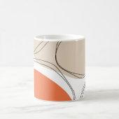 手書き幾何学的シームレスモダン抽象芸術マルチ コーヒーマグカップ (中央)