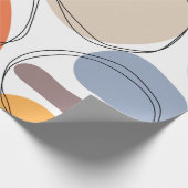 手書き幾何学的シームレスモダン抽象芸術マルチ ラッピングペーパー (角)