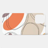 手書き幾何学的シームレスモダン抽象芸術マルチ Case-Mate iPhoneケース (裏面 (横))