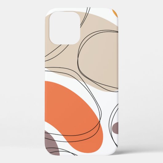 手書き幾何学的シームレスモダン抽象芸術マルチ Case-Mate iPhoneケース (裏面)