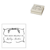 手書き弓パーソナルライブラリー図書切手 ラバースタンプ (押印)