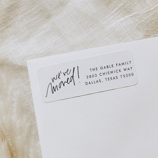 手書き引っ越しました差出人住所ラベル ラベル