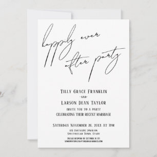 手書き後の楽しいパーティーモダンカジュアルの記録 招待状