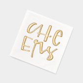 手書き応援フェスティバル金ゴールド 箔ナプキン (左)