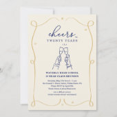 手書き応援任意の年区分懇親会 招待状 (正面)