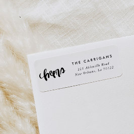 手書き応援差出人住所ラベル ラベル