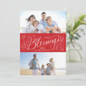 手書き恵み2フォトホリデーカード シーズンカード (スタンド正面)