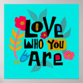 手書き愛が誰なのか引用文 ポスター (正面)