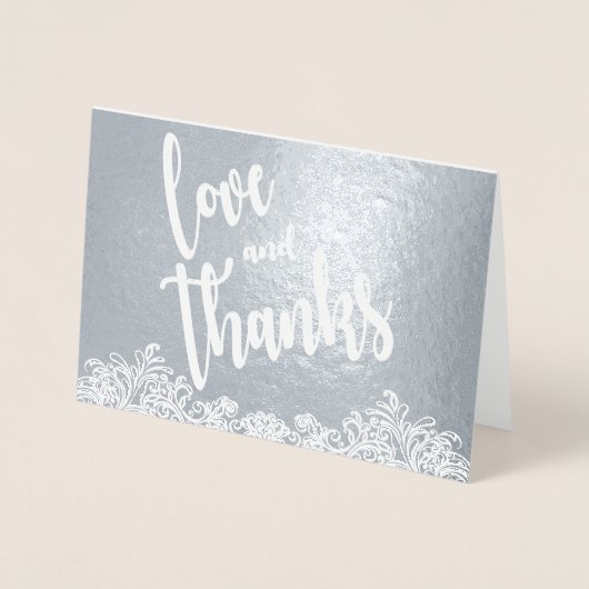 手書き愛とスクリプ感謝していト・オーバーレイ・コラージュ 箔カード (正面)