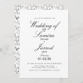 手書き愛とハートドードル結婚ズ 招待状