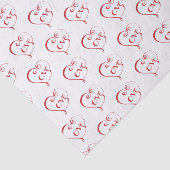 手書き愛のハート（赤） 薄葉紙 (詳細)