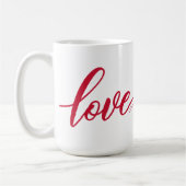 手書き愛をパーソナライズ コーヒーマグカップ (左)