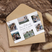 手書き愛感謝していと6写結婚真 サンキューカード