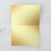 手書き感謝文字エレガント金ゴールドテンプレート サンキューカード (内部)