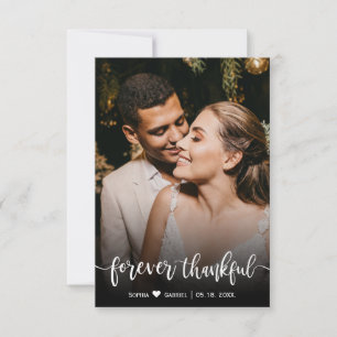 手書き感謝結婚の写真サンキューカード サンキューカード