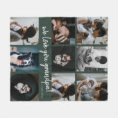 手書き我々は、おじいちゃん9写真 フリースブランケット (正面(横))