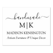 手書き手作りモノグラムまたはロゴビジネスの追加 ラバースタンプ (インプリント)