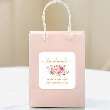 手書き手作り水彩桃色フローラ金ゴールド